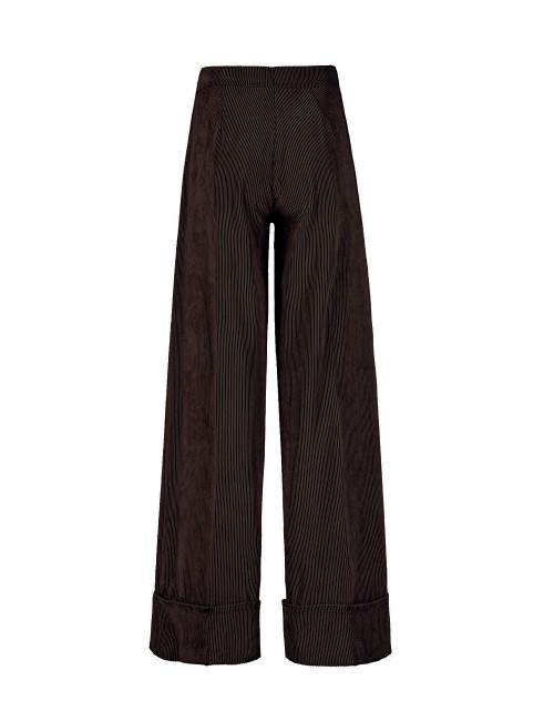 Pantalone in velluto a coste largo wenge