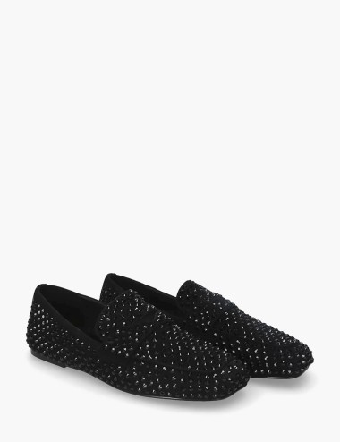 Mocassino Vanity Strass Nero