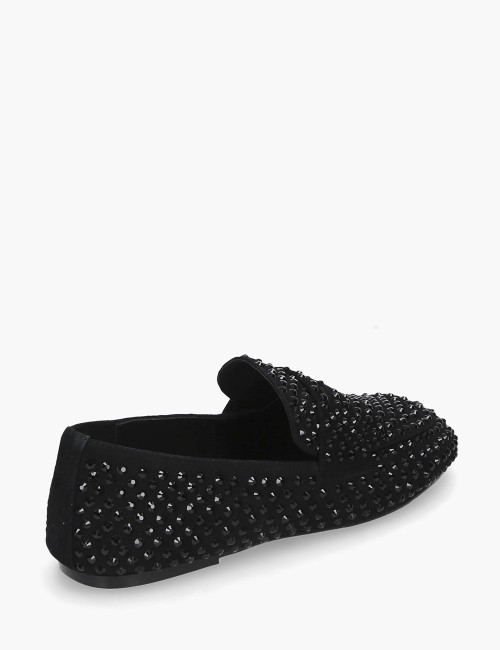 Vanity Black Rhinestone Loafer