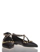 Low heel pump in nappa leather and studs Isa black