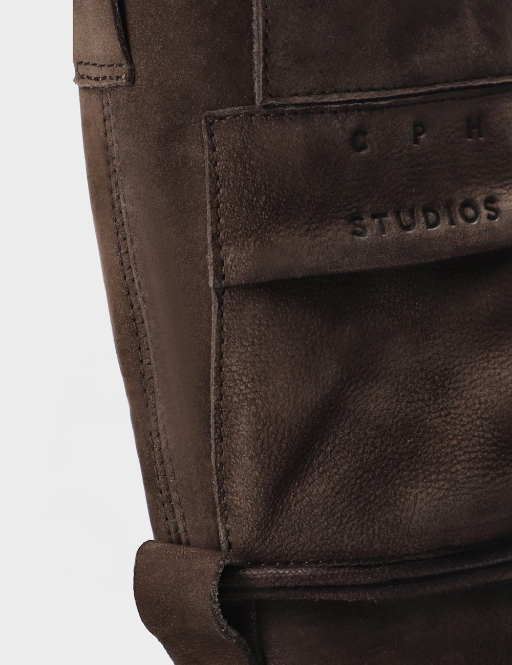 Lace-up ankle boot suede chocolate