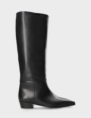 Stivale in pelle nero
