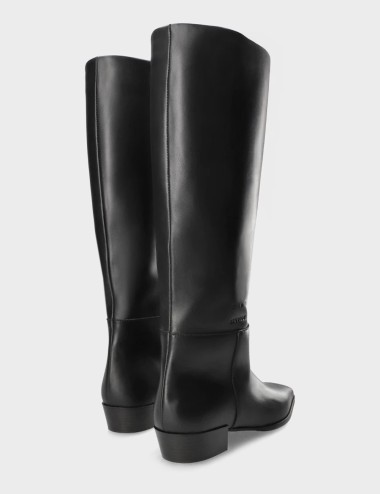 Stivale in pelle nero