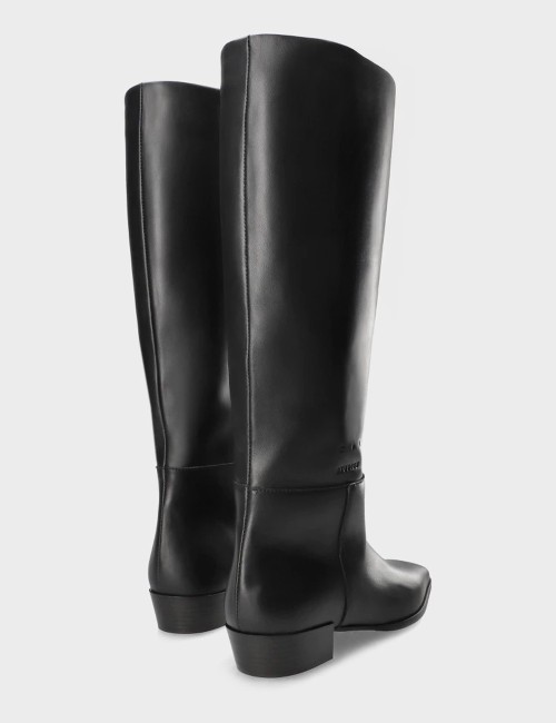 Stivale in pelle nero