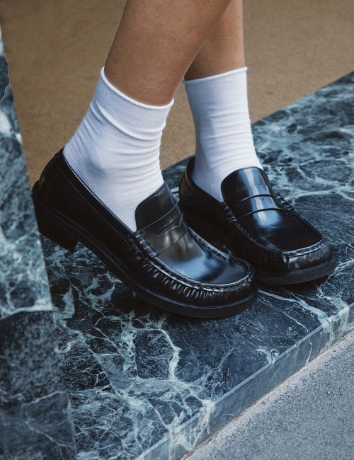 Leona Loafers abrasivato nero