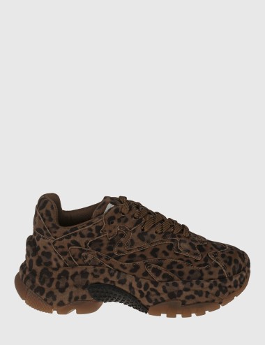 Sneakers scamosciata Addict Leopardo Wild