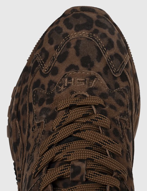 Sneakers scamosciata Addict Leopardo Wild