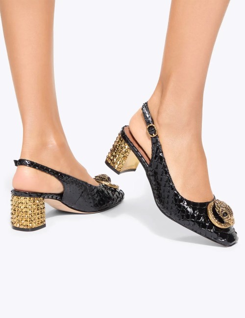 Chelsea block slingback heel