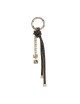 Gold-Tone and Speckled Cord Bag Charm husk