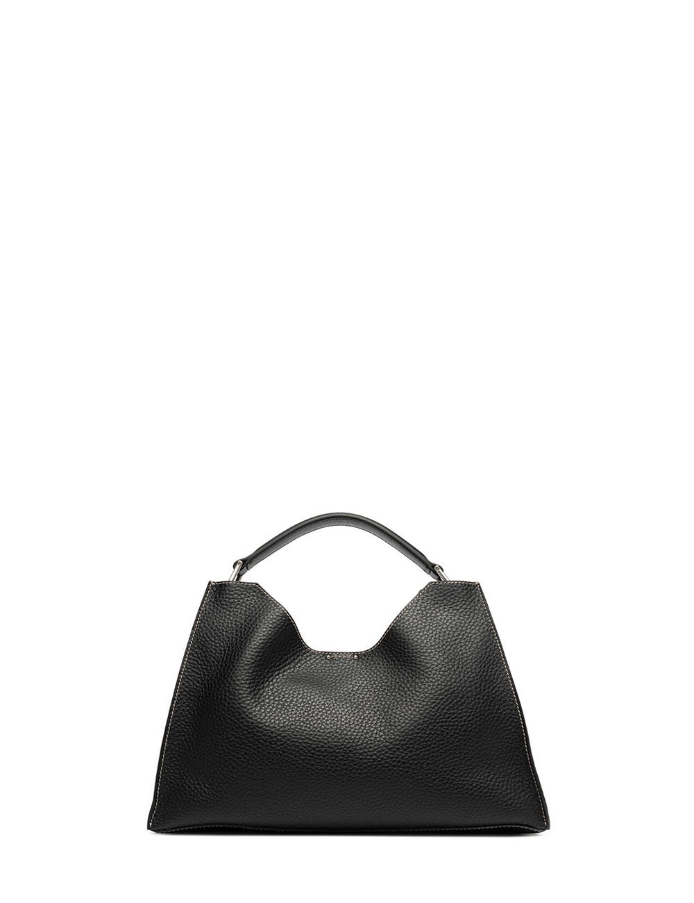 Borsa a tracolla in pelle AURORA NERO-CASTORO