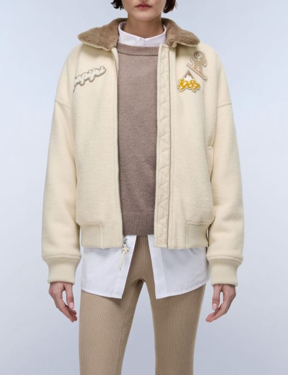 Giacca A-TOVEL Beige dimity