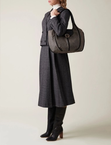 COTTAGE BORSA SHOPPING LARGE OP NATURALE/NERO