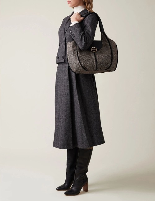 COTTAGE LARGE SHOPPING BAG OP NATURAL BLACK