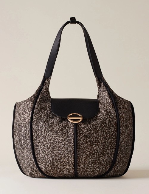 COTTAGE LARGE SHOPPING BAG OP NATURAL BLACK