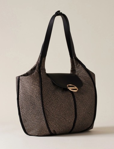 COTTAGE LARGE SHOPPING BAG OP NATURAL BLACK