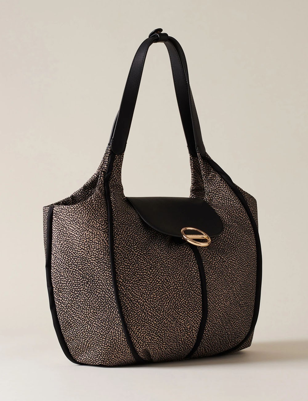 COTTAGE LARGE SHOPPING BAG OP NATURAL BLACK