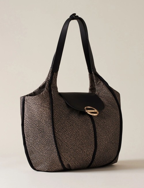 COTTAGE LARGE SHOPPING BAG OP NATURAL BLACK
