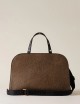 BORSA BAULETTO MEDIUM TULIP OP NATURALE NERO