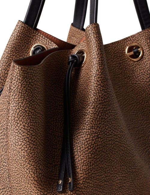 SHOPPER MEDIUM MAREE OP NATURALE BLACK