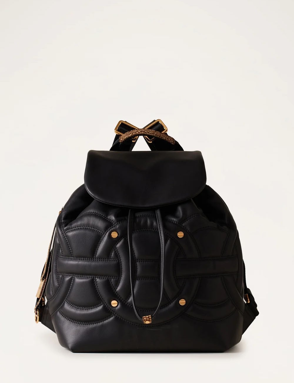 ZAINO MEDIUM NERO/OP NATURALE
