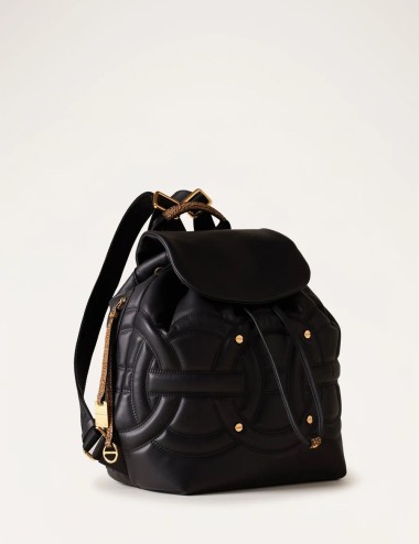 ZAINO MEDIUM NERO/OP NATURALE