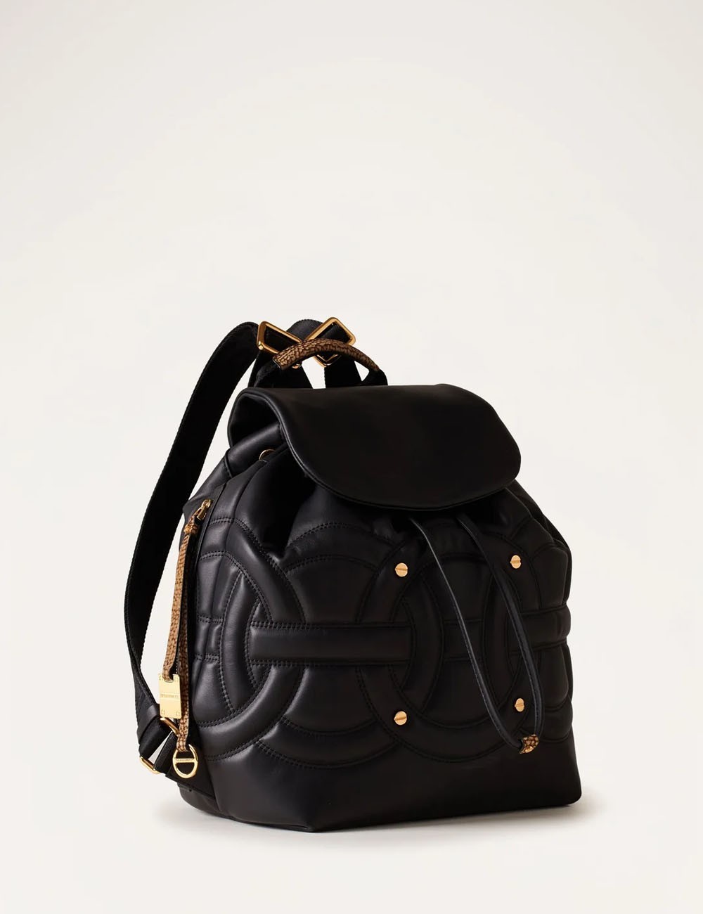 ZAINO MEDIUM NERO/OP NATURALE