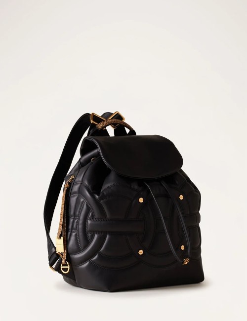 ZAINO MEDIUM NERO/OP NATURALE