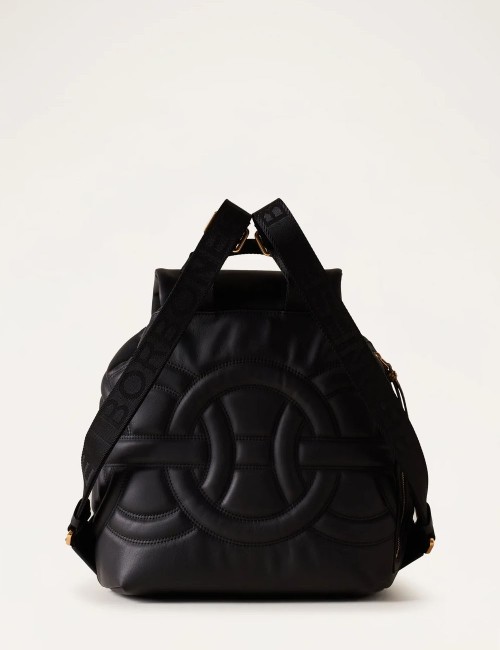 ZAINO MEDIUM NERO/OP NATURALE