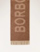 SCIARPA LOGO BORBONESE 42X200 MARRONE/BEIGE