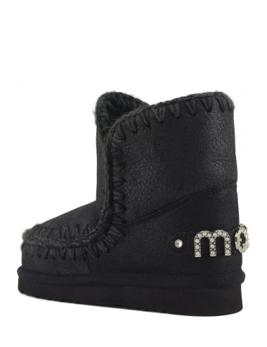 Stivaletto Eskimo 18 rhinestones logo neri
