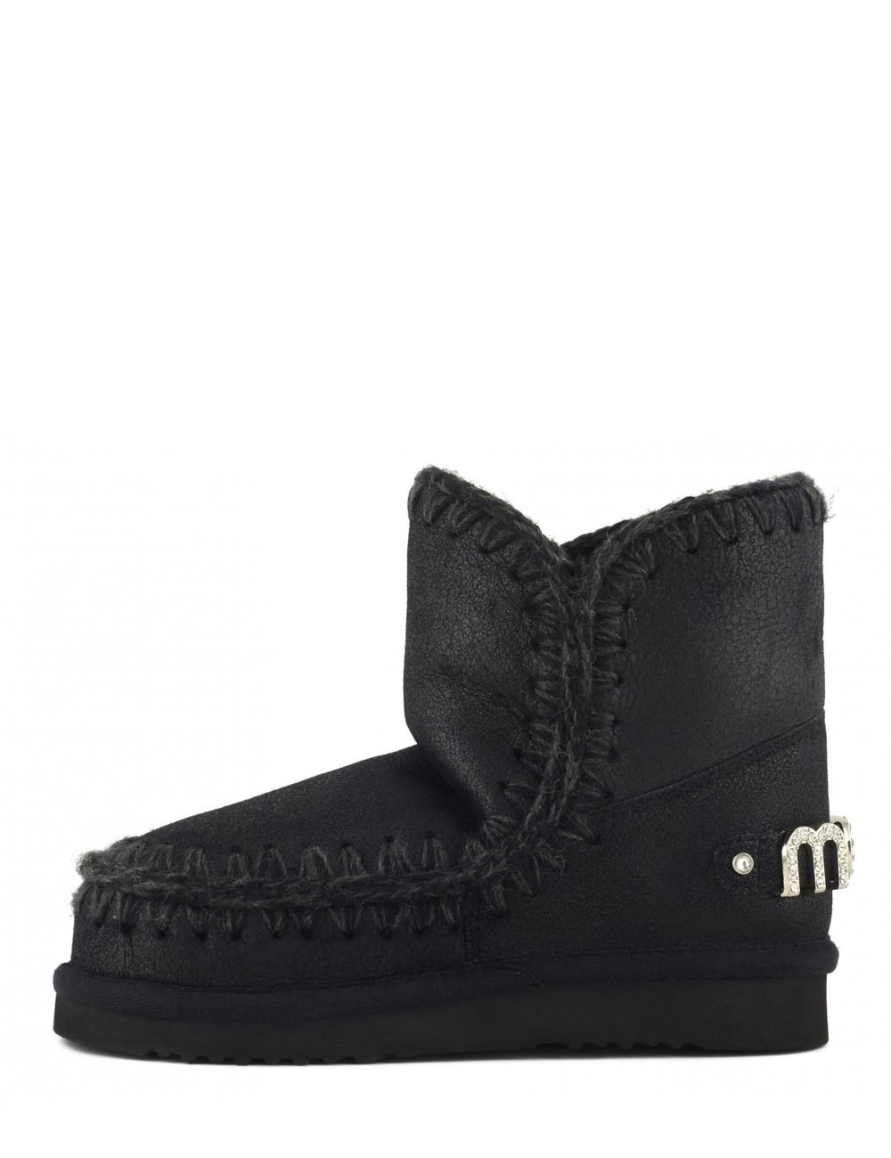 Stivaletto Eskimo 18 rhinestones logo neri