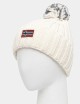 Cappello beanie pon pon beige