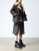 Stivali Platform Bex 1460 in pelle Smooth neri