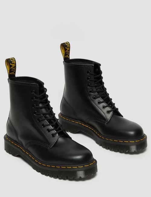 Stivali Platform Bex 1460 in pelle Smooth neri