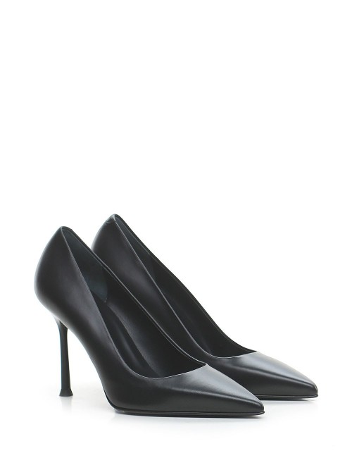 Decolleté Musa in pelle nera