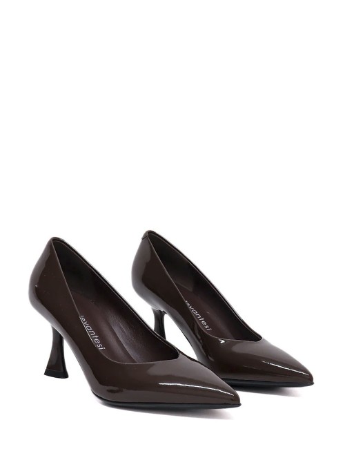 Decolleté Jolie56 in vernice marrone