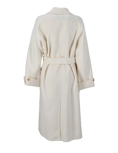 Cappotto in panno di misto lana double milk