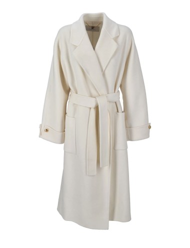 Cappotto in panno di misto lana double milk