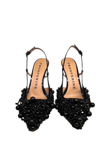 Slingback Décolleté slingback sable vernice nera