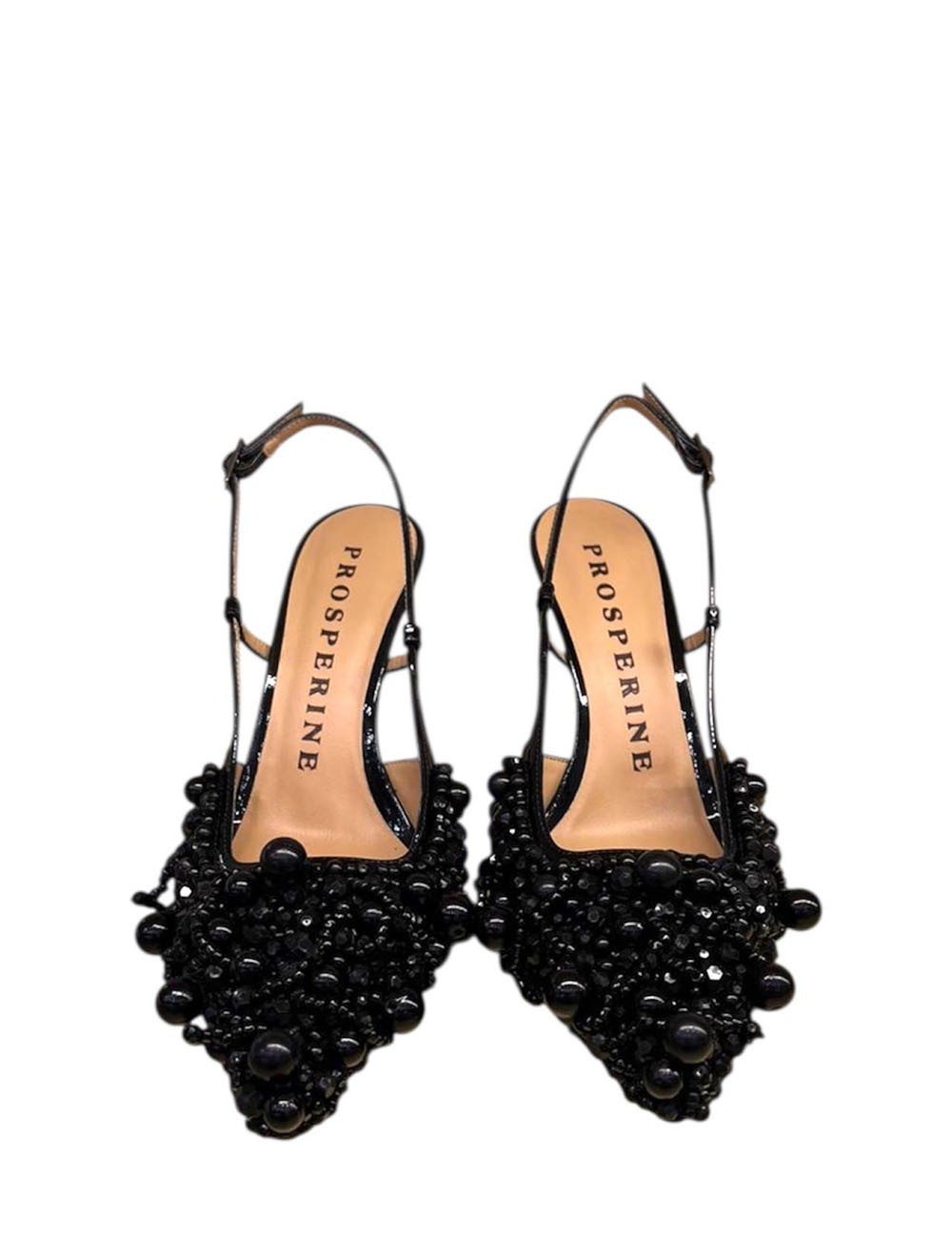 Slingback Décolleté slingback sable vernice nera