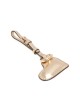Puffy Heart Leather Bag Charm pale gold