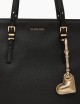 Puffy Heart Leather Bag Charm pale gold