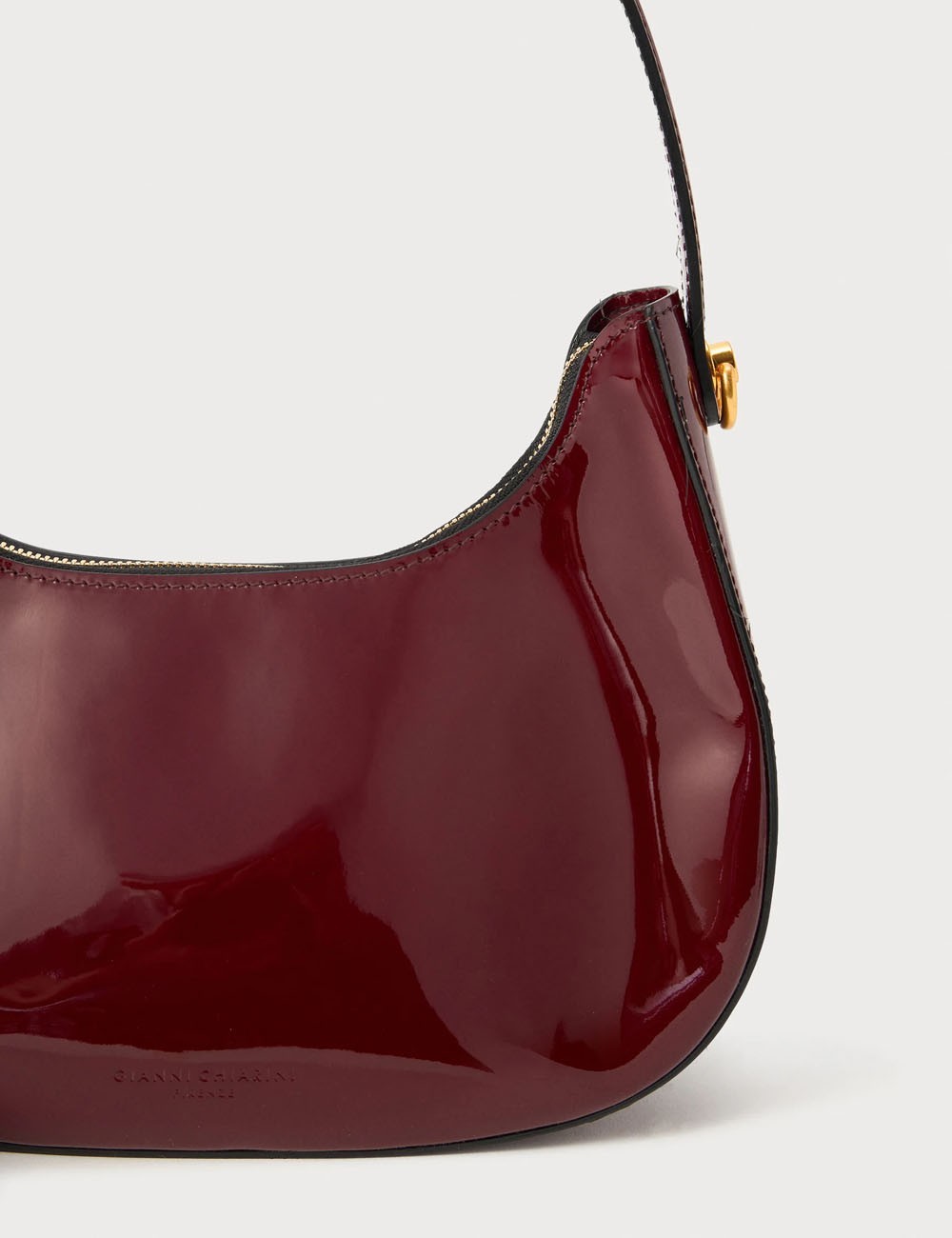 Borsa a mano BLANCHE in vernice wine berry