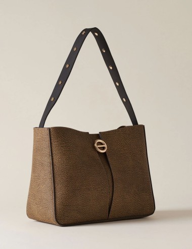 BORSA SECCHIELLO TULIP SMALL OP NATURALE NERO