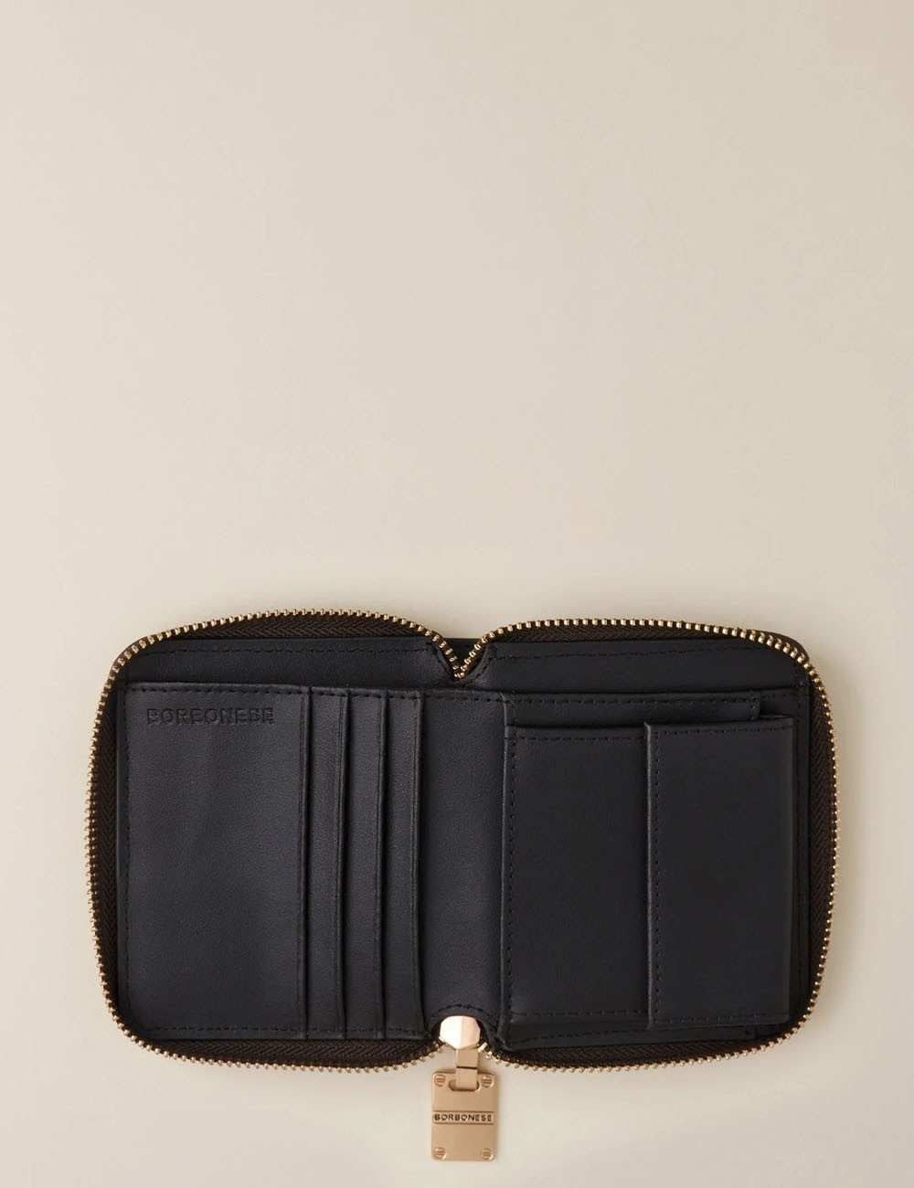 PORTAFOGLIO SMALL ZIP AROUND OP NATURALE NERO