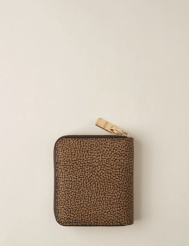 PORTAFOGLIO SMALL ZIP AROUND OP NATURALE NERO