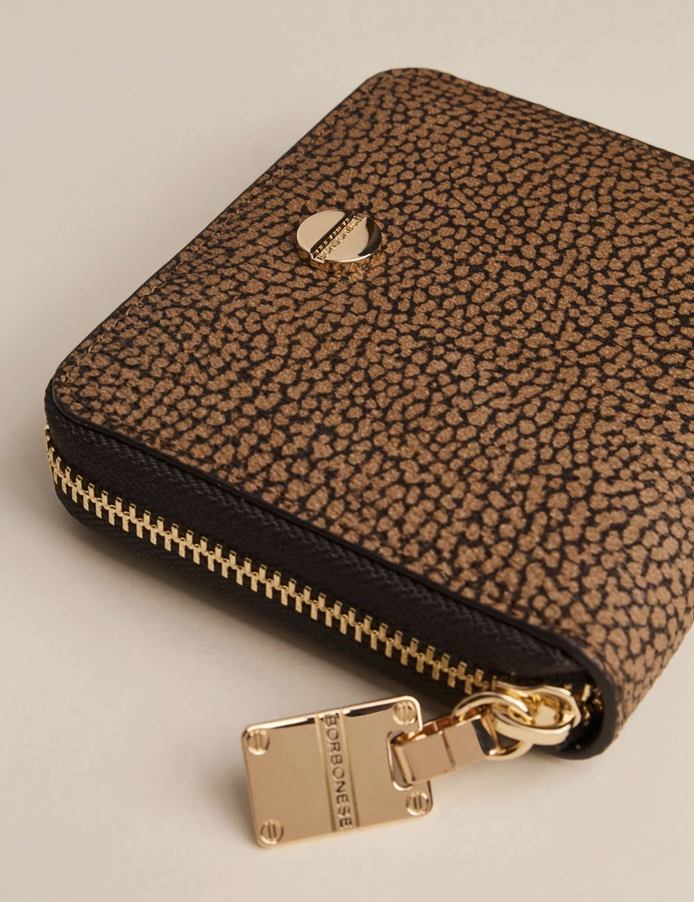 PORTAFOGLIO SMALL ZIP AROUND OP NATURALE NERO