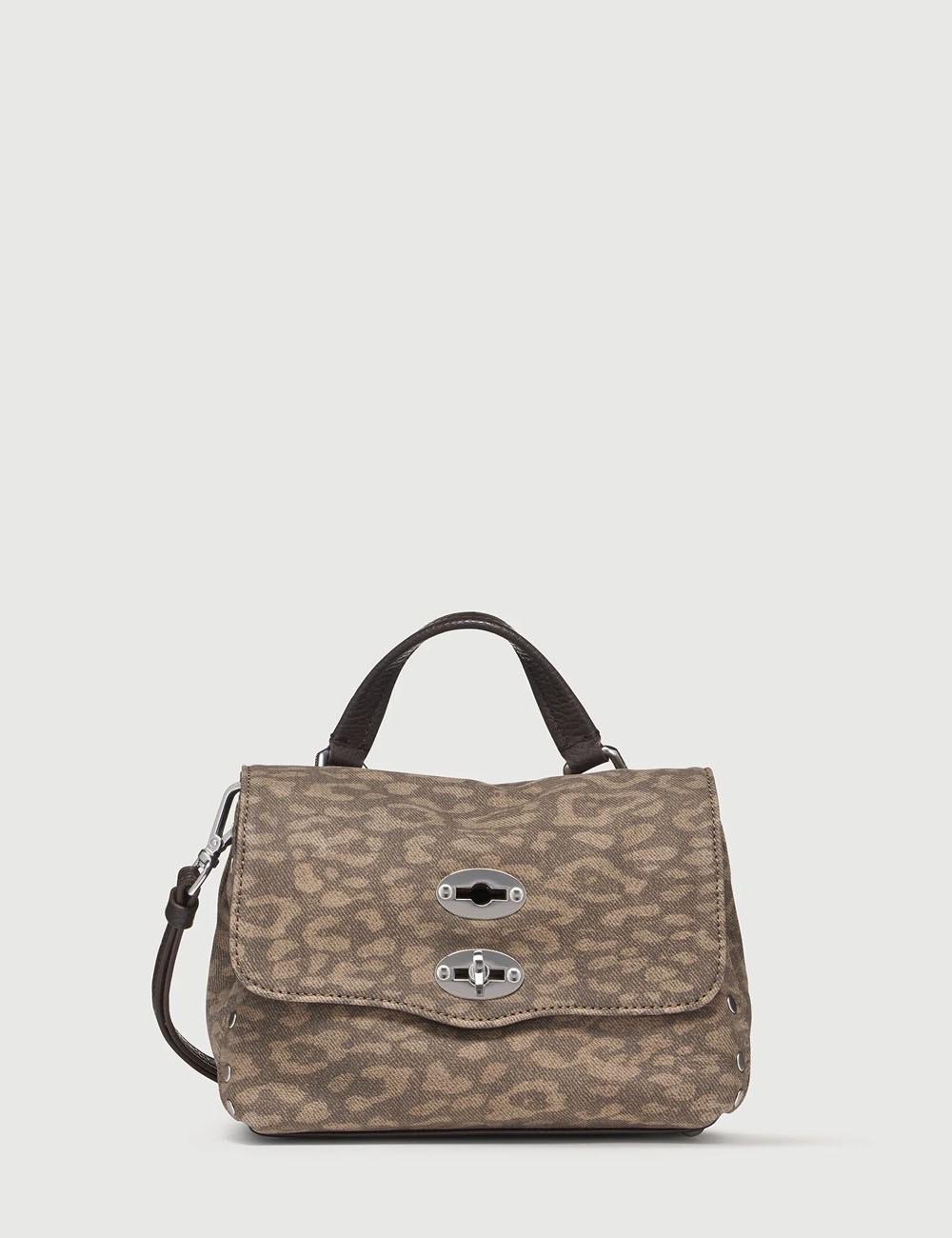 BABY POSTINA® BAG IN NUBUCK BEIGE LEOPARDO