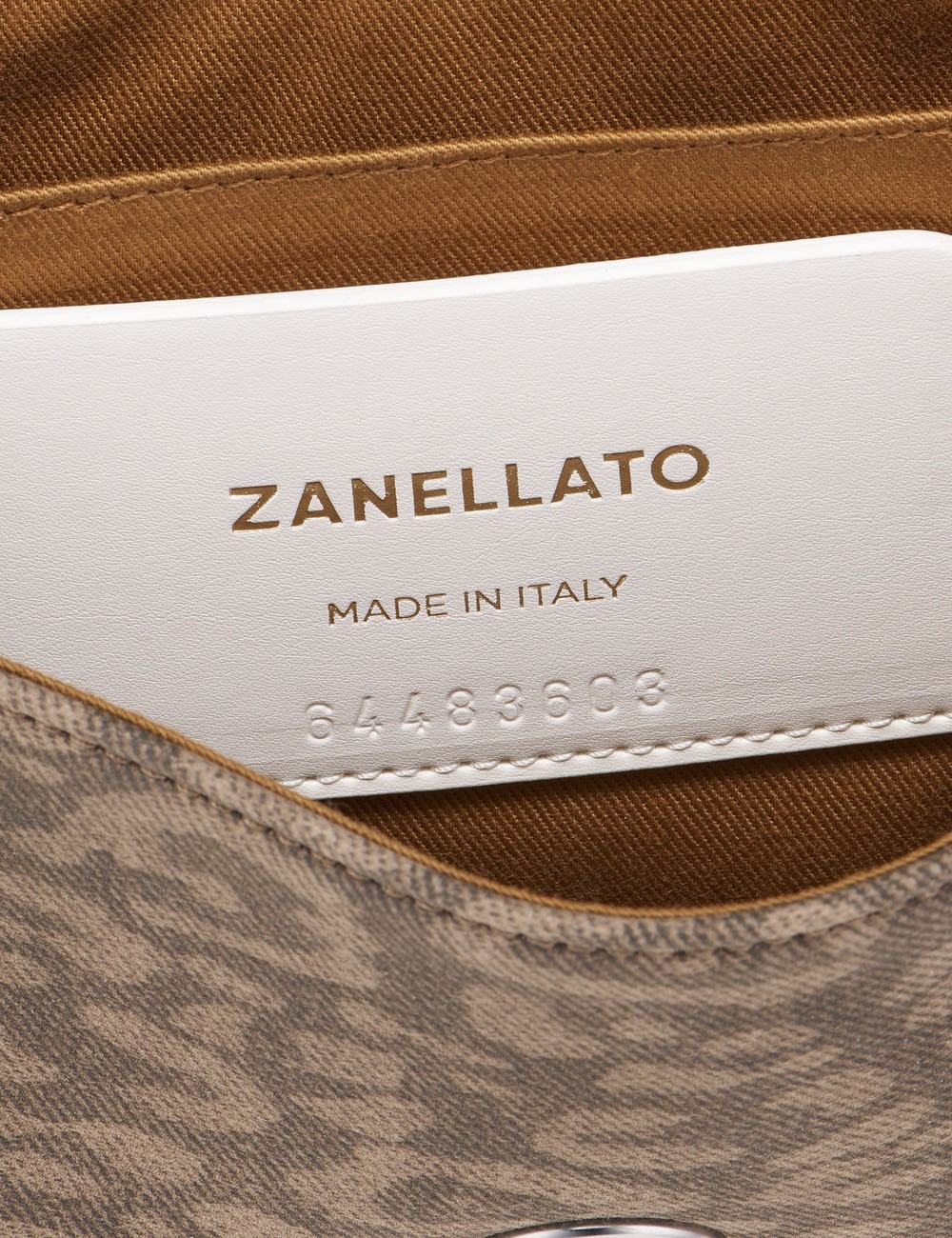 BABY POSTINA® BAG IN NUBUCK BEIGE LEOPARDO