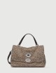 SMALL POSTINA® BAG IN NUBUCK BEIGE LEOPARDO